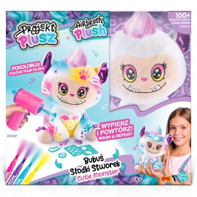 60704 PROJEKT PLUSZ BUBUŚ SŁODKI STWOREK MASKOTKA DO KOLOROWANIA