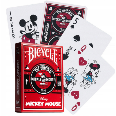 095645 BICYCLE MYSZKA MICKEY KARTY DO GRY POKER CARTAMUNDI
