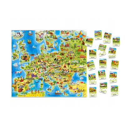 E227 CASTORLAND PUZZLE MAPA EUROPY 180 EL QUIZ