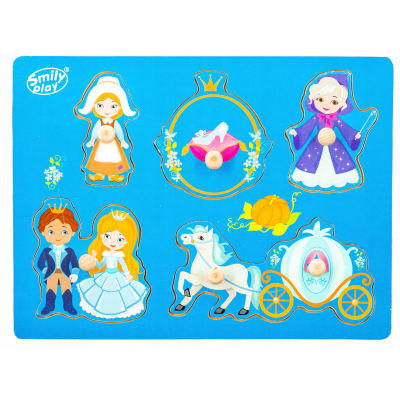 838089 UKŁADANKA DREWNIANA PUZZLEKOPCIUSZEK 5 EL SMILY PLAY