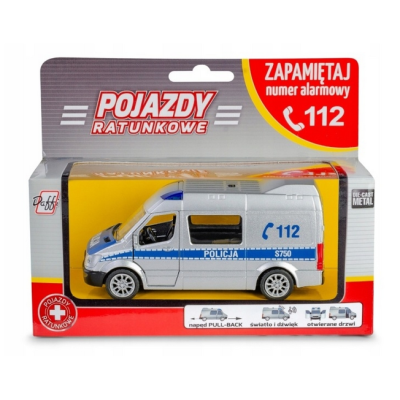 024342 POJAZD RATUNKOWY POLICJA NAPĘD ŚWIATŁO DŹWIĘK DAFFI