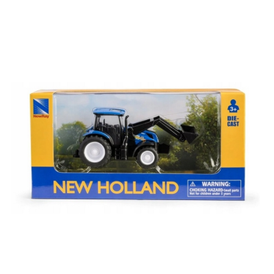 134034 MINI NEW HOLLAND TRAKTOR T6 Z ŁOPATĄ DAFFI