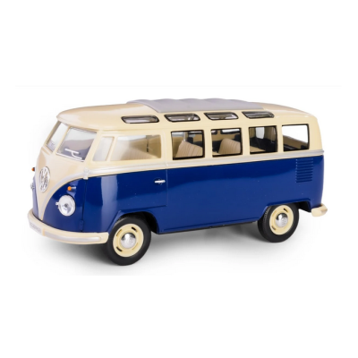 378079 POJAZD VOLKSWAGEN CLASSICAL BUS NIEBIESKI AUTOBUS DAFFI 1:24