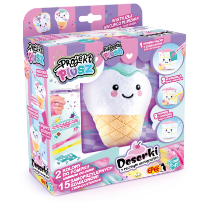 606969 PROJEKT PLUSZ DESERKI ROŻEK MASKOTKA DO KOLOROWANIA