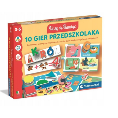 50421 CLEMENTONI 10 GIER PRZEDSZKOLAKA UCZĘ SIĘ BAWIĄC