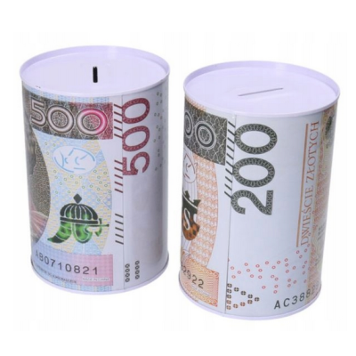 500501 SKARBONKA METALOWA PUSZKA WALUTA