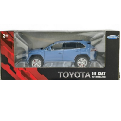 583129 METALOWY SAMOCHÓD TOYOTA RAV4 NAPĘDEM NIEBIESKI 1:24