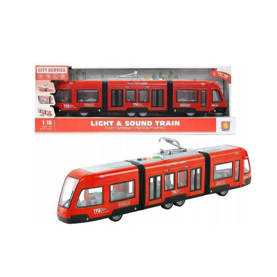 606555 POJAZD MIEJSKI TRAMWAJ Z DŹWIĘKIEM ŚWIATŁO