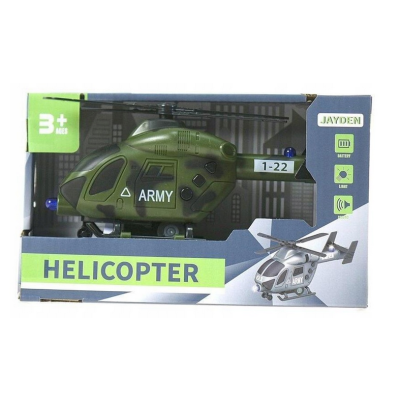 574885 HELIKOPTER WOJSKOWY NA BATERIE ŚWIATŁO DŹWIĘK WOJSKO