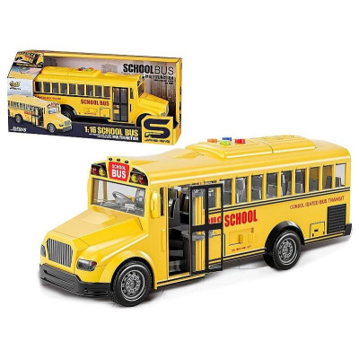 585614 POJAZD AUTOBUS SZKOLNY Z OTWIERANYMI DRZWIAMI ŚWIATŁO DŹWIĘK
