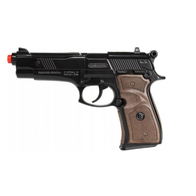 003968 GONHER METALOWY POLICYJNY PISTOLET NA SPŁONKĘ 8-STRZAŁOWY