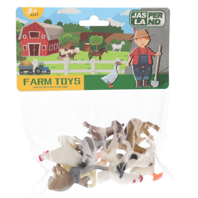 502175 ZESTAW DOMOWE ZWIERZĘTA W WORKU FIGURKI FARMA