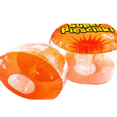 606297 SUPER PIĘŚCIAKI DMUCHANE RĘKAWICE DO ZABAWY FIOLET-POMARAŃCZ