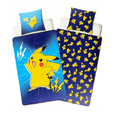 624638 KOMPLET POŚCIELI POŚCIEL POKEMON PIKACHU 160CM X 200CM 70CM X 80CM