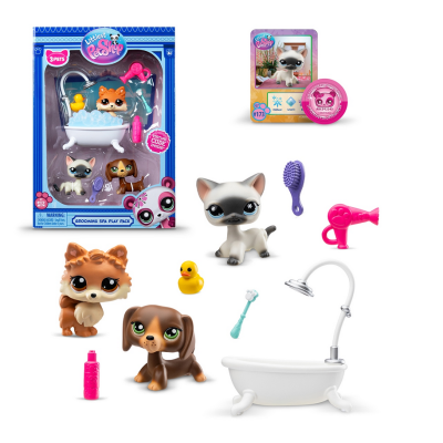 006384 ZESTAW FIGUREK LITTLEST PET SHOP GROOMING  3 SZT.