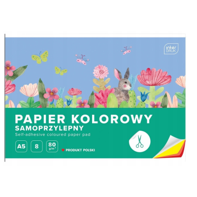 369734 PAPIER KOLOROWY SAMOPRZYLEPNY A5 8 KARTEK