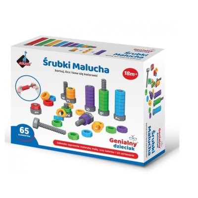 911029 SORTER DLA MALUCHA ŚRUBKI GENIALNY DZIECIAK 65 EL