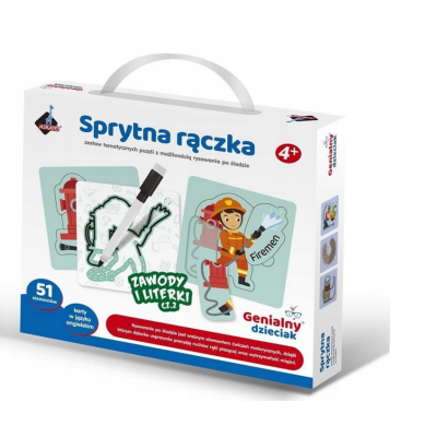 910800 RYSOWANIE PO ŚLADACH ZAWODY LITERKI CZ.2 + PISAK SPRYTNA RĄCZKA