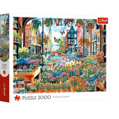 27128 TREFL PUZZLE KWIACIARNIA W AMSTERDAMIE 2000 ELEMENTÓW