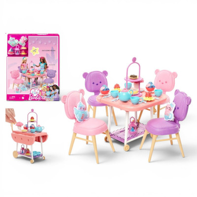 131617 BARBIE ZESTAW PODWIECZOREK MEBELKI DLA LALKI