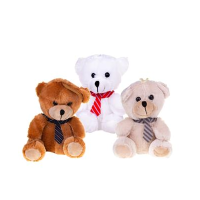 236348 PLUSZOWY MIŚ Z KRAWATEM MASKOTKA 15 CM 3 KOLORY