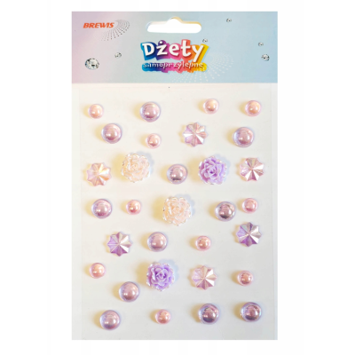 708866 DŻETY SAMOPRZYLEPNE DEKORACYJNE PERŁOWE WZORY