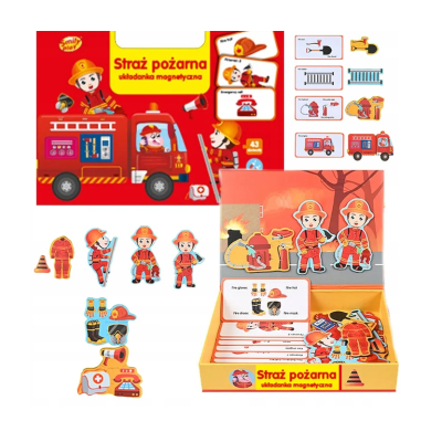 845056 UKŁADANKA MAGNETYCZNA STRAŻ POŻARNA SMILY PLAY
