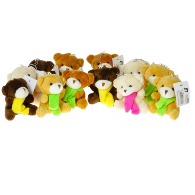 569942 BRELOK MASKOTKA MIŚ PLUSZOWY Z ZAWIESZKĄ 9CM RÓŻNE KOLORY