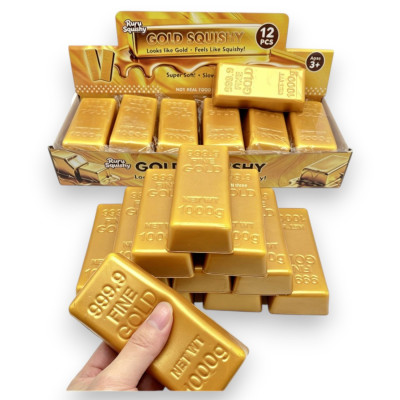 ZLOTO GNIOTEK ANTYSTRESOWY SQUISHY ZŁOTO GOLD