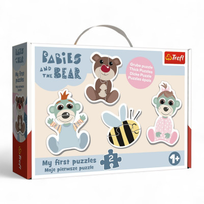 36139 TREFL BABY PUZZLE BOBASKI I MIŚ, PRZYJACIELSKIE BOBASKI 1+
