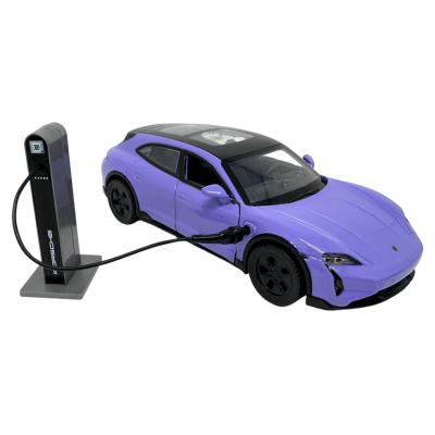 929073 MSZ SAMOCHÓD PORSCHE TAYCAN TURBO S FIOLET ELEKTRYCZNY MODEL 1:36