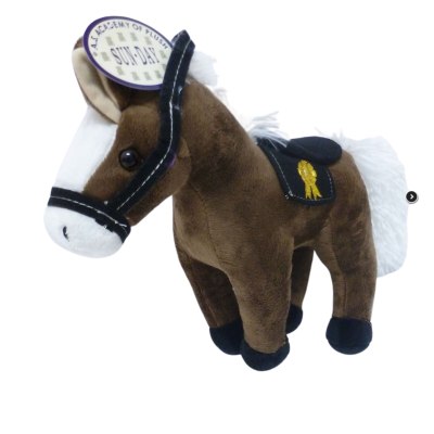 138972 MASKOTKA PLUSZOWY KOŃ KUCYK Z DŹWIĘKIEM MAŁY 25 CM RÓŻNE KOLORY