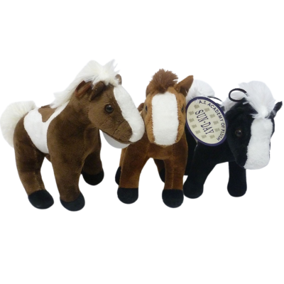 138972 MASKOTKA PLUSZOWY KOŃ KUCYK Z DŹWIĘKIEM MAŁY 25 CM RÓŻNE KOLORY