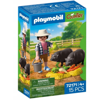 72171 PLAYMOBIL COUNTR ROLNIK Z BRZUCHATĄ ŚWINKĄ WIETNAMSKĄ