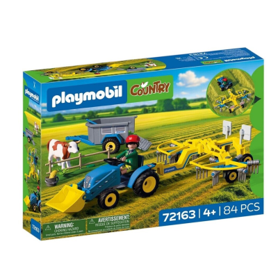 72163 PLAYMOBIL COUNTRY MAŁY CIĄGNIK Z PRZETRZĄSARKĄ DO SIANA