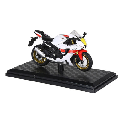 622783 HUAYI MSZ MOTOR 1/18 M18-4B YAMAHA R1 BIAŁY  1:18