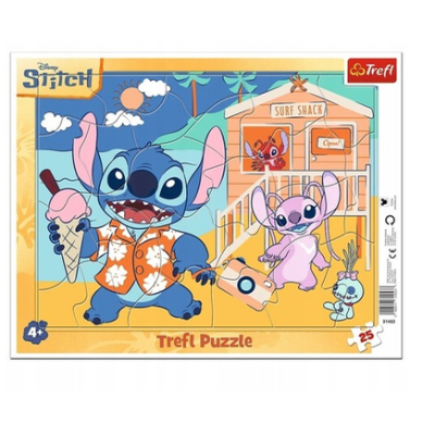 31453 TREFL PUZZLE RAMKOWE RADOSNY STITCH  25 EL