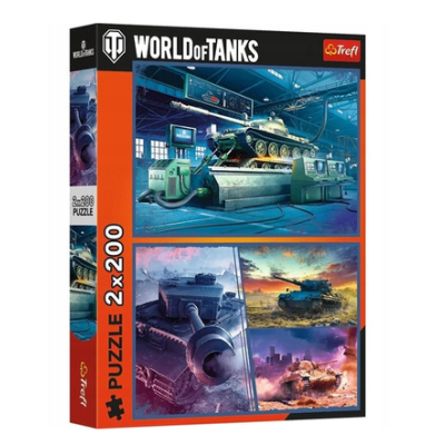 13346 TREFL PUZZLE WORLD OF TANKS PANCERNA MISJA CZOŁG 2 X 200 ELEMENTÓW