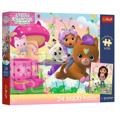 14389 TREFL PUZZLE GABBY NA RATUNEK KOCI DOMEK GABI MAXI 24 EL