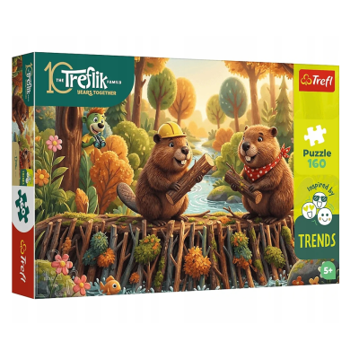 15448 TREFL PUZZLE RODZINA TREFLIKÓW U BOBRA BOBRY 160 EL