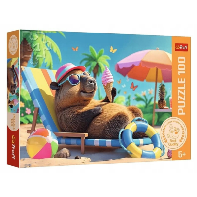 16537 TREFL PUZZLE RELAKS W STYLU KAPIBARY 100 EL
