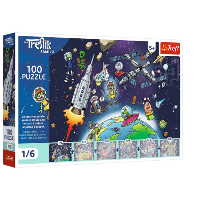 16541 TREFL PUZZLE TREFLINKA W KOSMOSIE TREFLIKI KOSMOS 100 EL