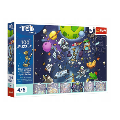 16544 TREFL PUZZLE TREFLIKI W KOSMOSIE KOSMOS 100 EL