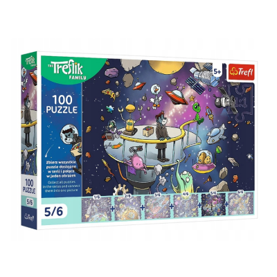 16545 TREFL PUZZLE TREFLIKI BERT W KOSMOSIE KOSMOS 100 EL