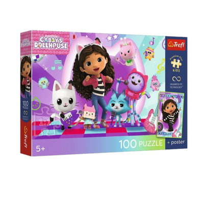 16551 TREFL PUZZLE KOCI DOMEK GABI KOLOROWY KOCI ŚWIAT 100 EL