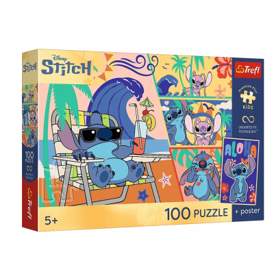16553 TREFL PUZZLE PLAŻOWE DNI STITCH 100 EL