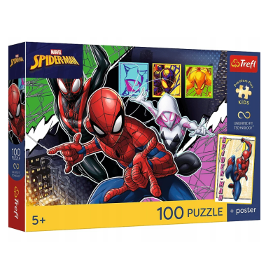 16557 TREFL PUZZLE BOHATERSKI PAJĄK SPIDERMAN 100 EL