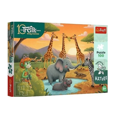 16571 TREFL PUZZLE WESOŁA FERAJNA ZWIERZĄTKA RODZINA TREFLIKÓW 100 EL