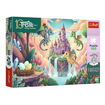 16576 TREFL PUZZLE RYCERZ TREFLIK I SMOKI RODZINA TREFLIKÓW 100 EL
