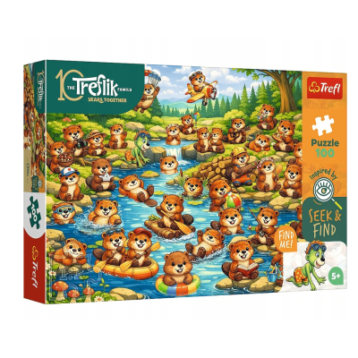 16588 TREFL PUZZLE RODZINA TREFLIKÓW BOBRY W AKCJI 100 EL